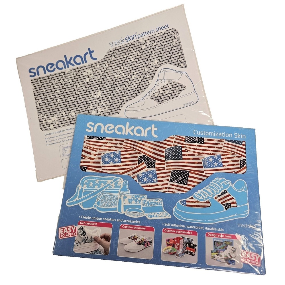 Athletic Sneaker Shoe American Flag Self Adhesive Waterproof Custom Skin Kit